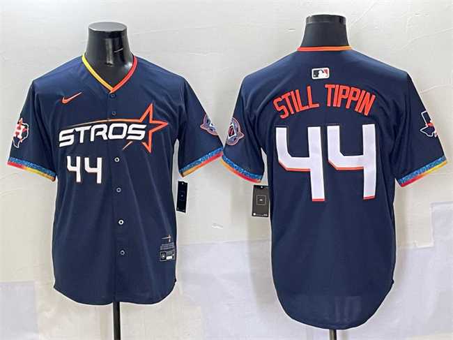 Mens Houston Astros #44 Still Tippin Navy 2025 City Connect With Texas Patch Limited Stitched Jersey->houston astros->MLB Jersey